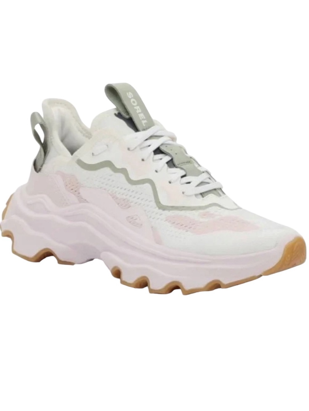 Sorel Kinetic Breakthru Day Lace Sneakers Dreamy White Pink 9.5